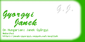gyorgyi janek business card