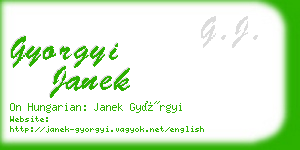 gyorgyi janek business card
